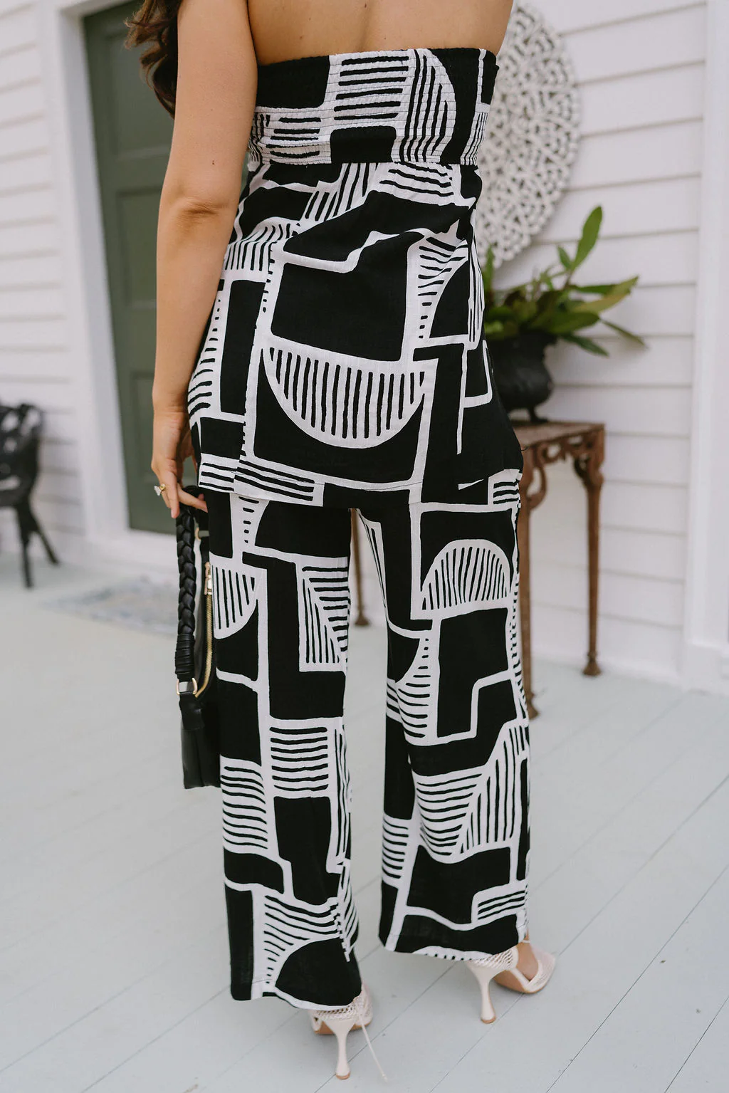 Lila Black & White Wide Leg Pants - Image 5
