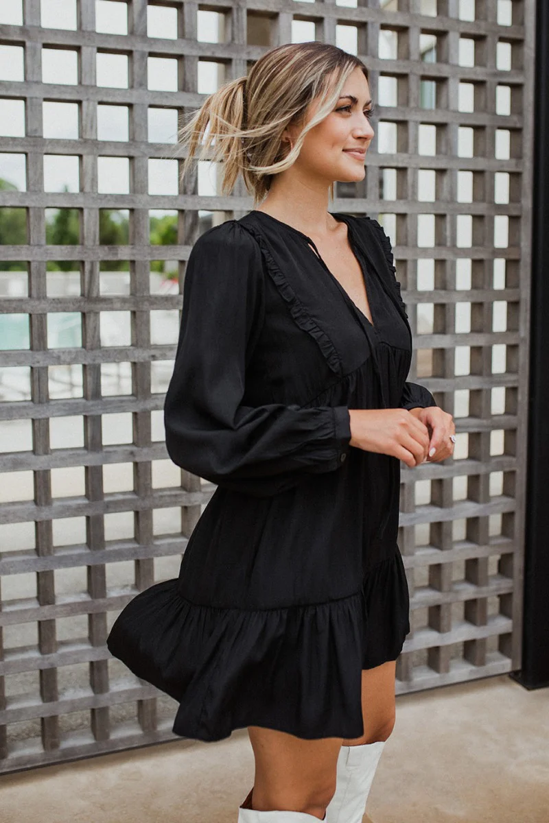 Line Of Sight Dress In Black - Image 6