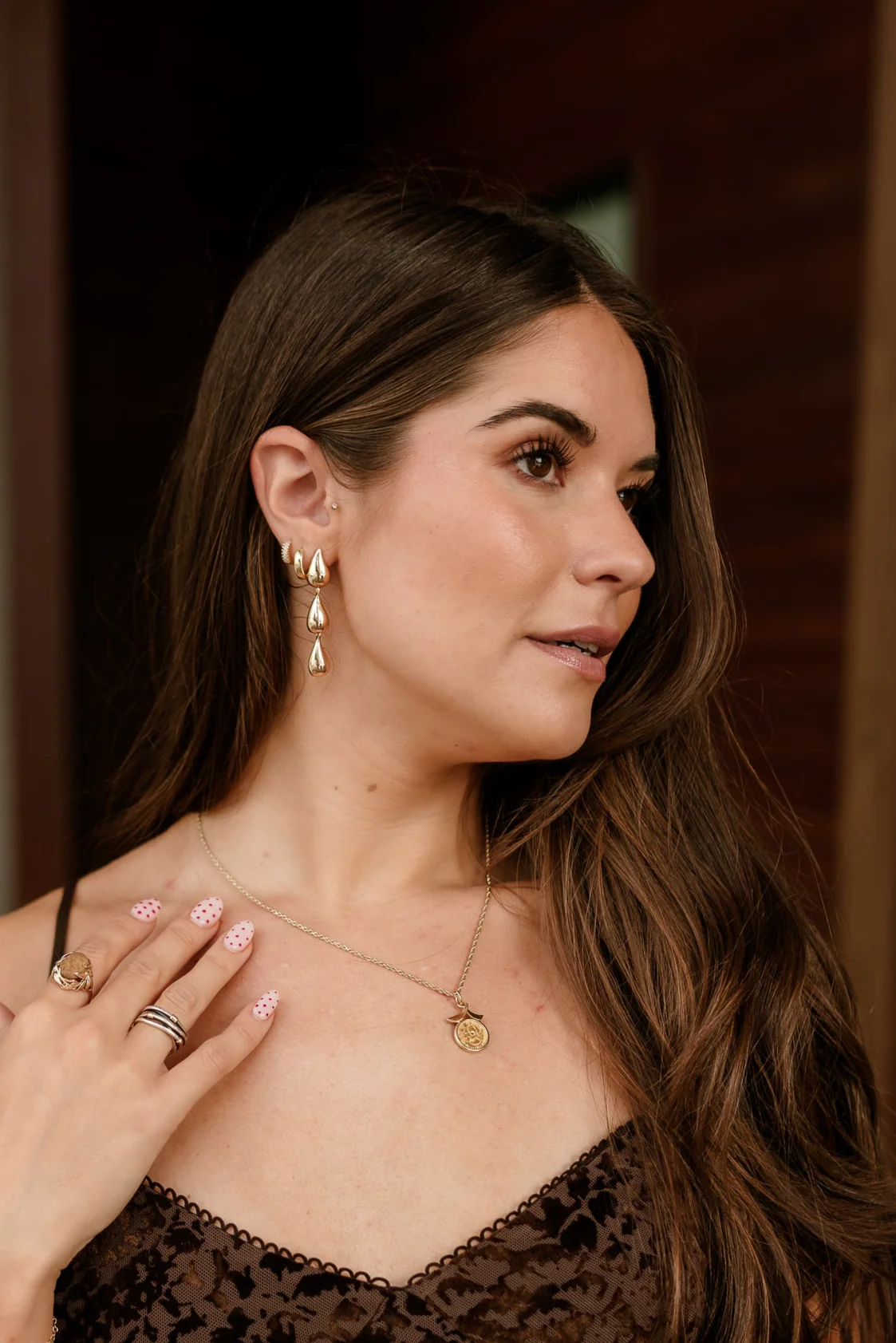 Liora Gold Teardrop Earrings
