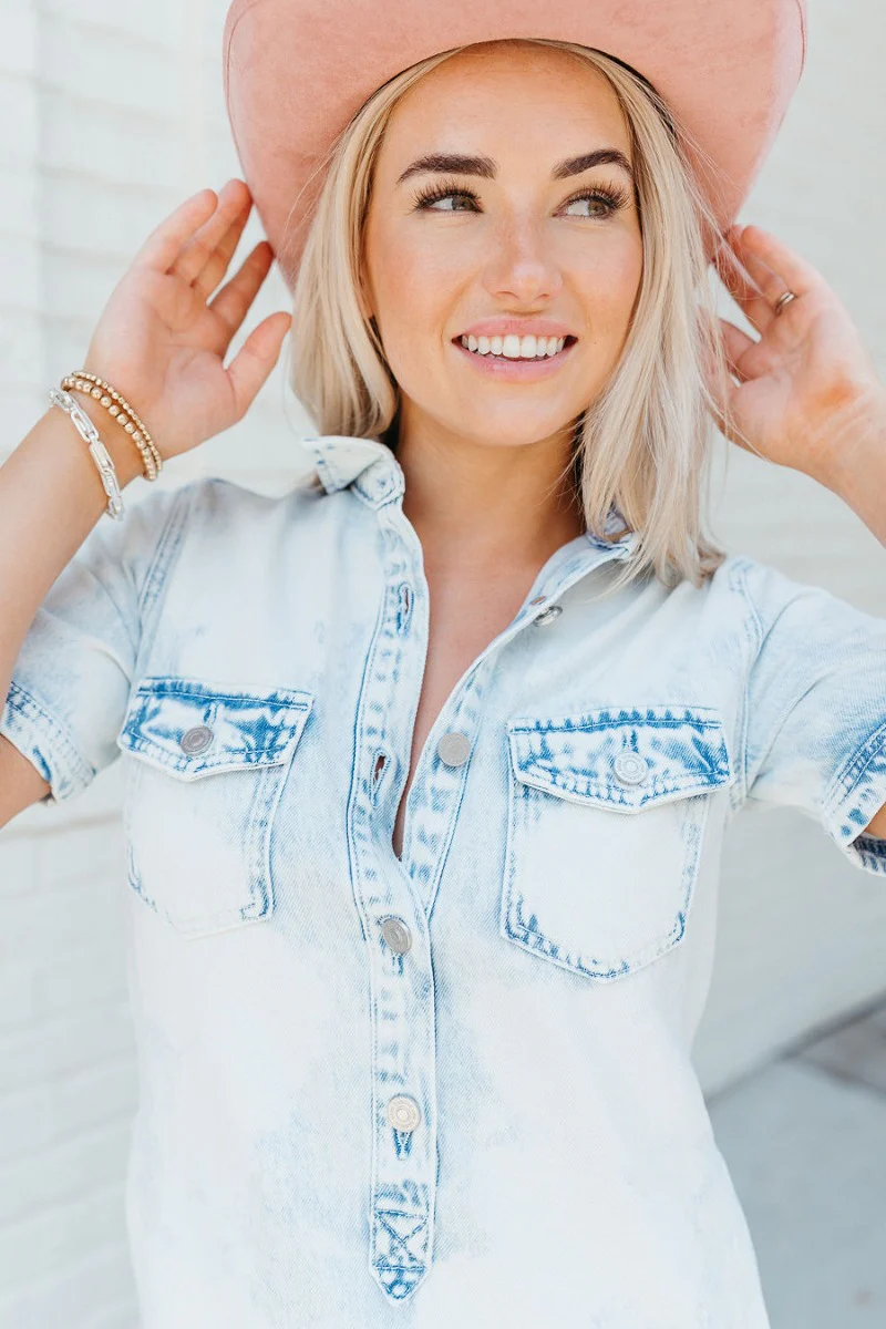 Lost In The Moment Denim Dress - Image 3