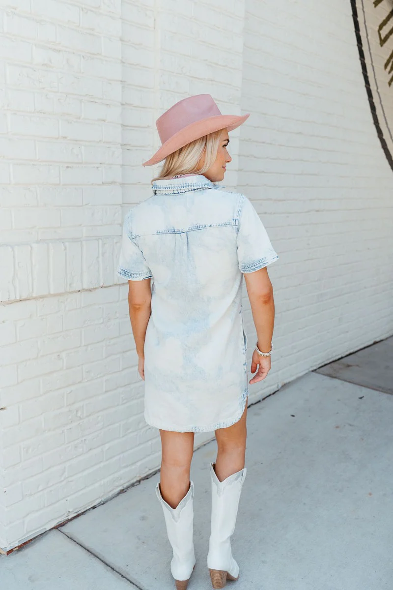 Lost In The Moment Denim Dress - Image 5