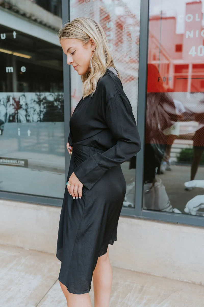 Lost In The Moment Dress in Black - Image 4