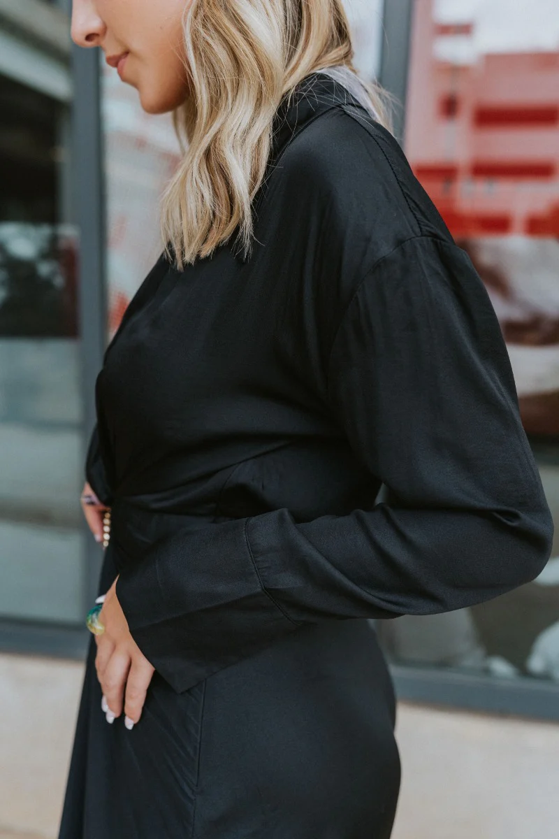 Lost In The Moment Dress in Black - Image 6
