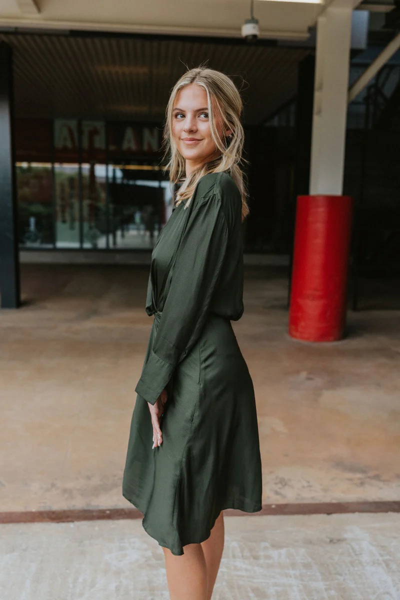 Lost In The Moment Dress in Green - Image 5