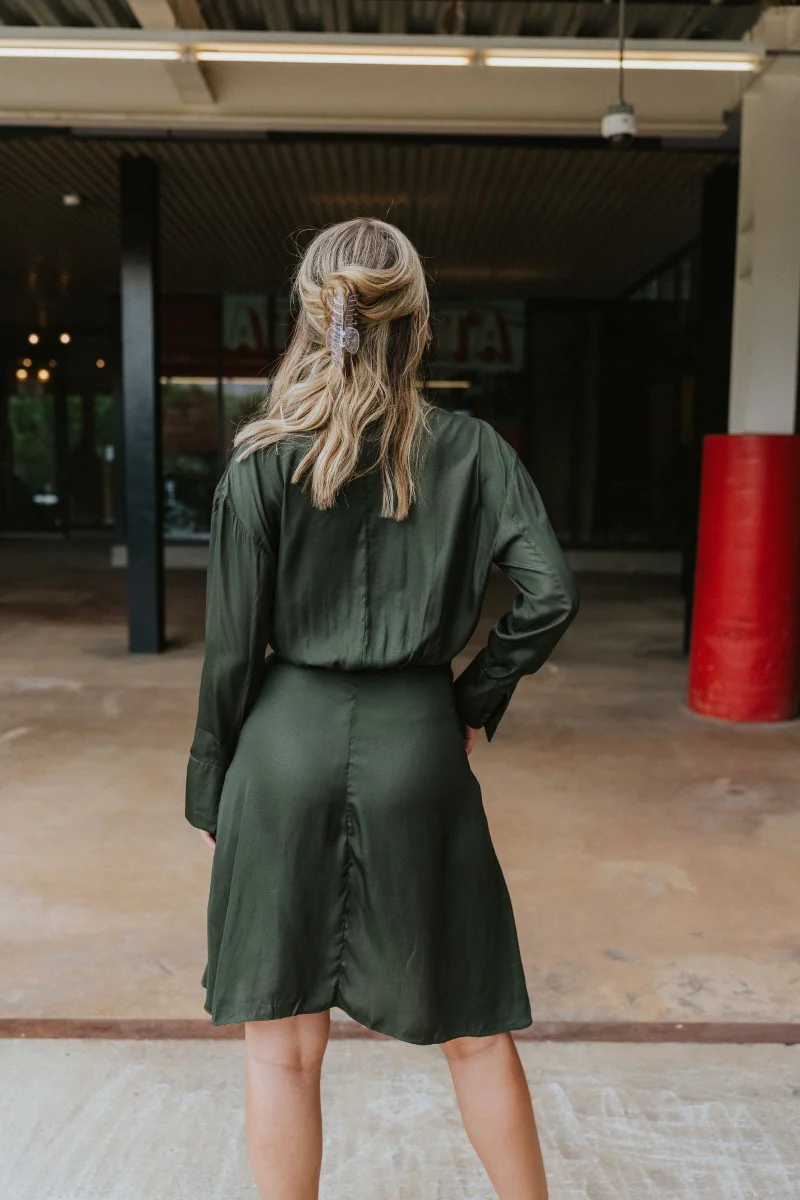 Lost In The Moment Dress in Green - Image 8
