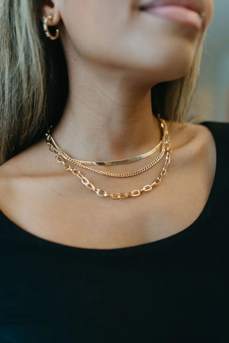 Love Endlessly Triple Layer Necklace