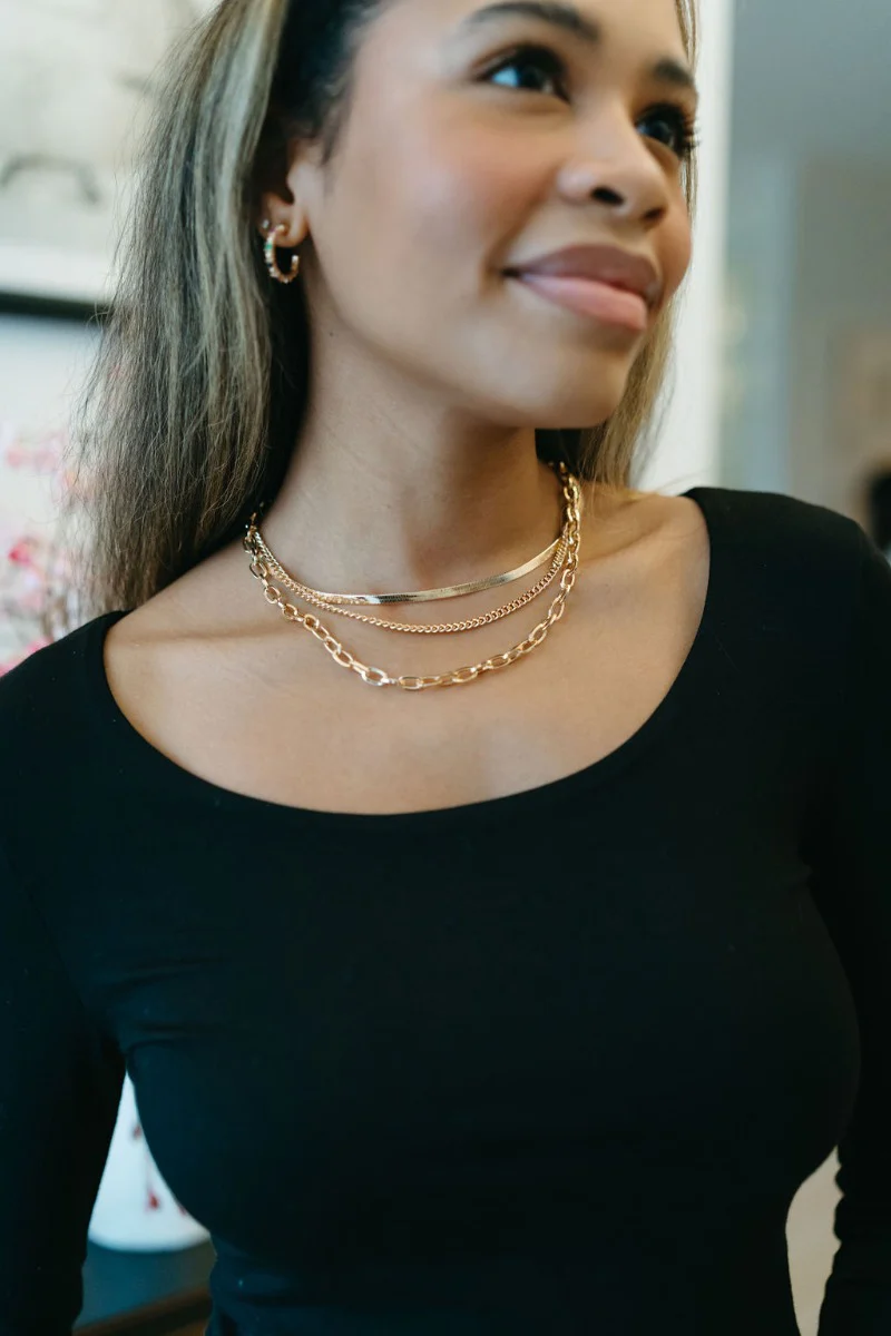 Love Endlessly Triple Layer Necklace - Image 2