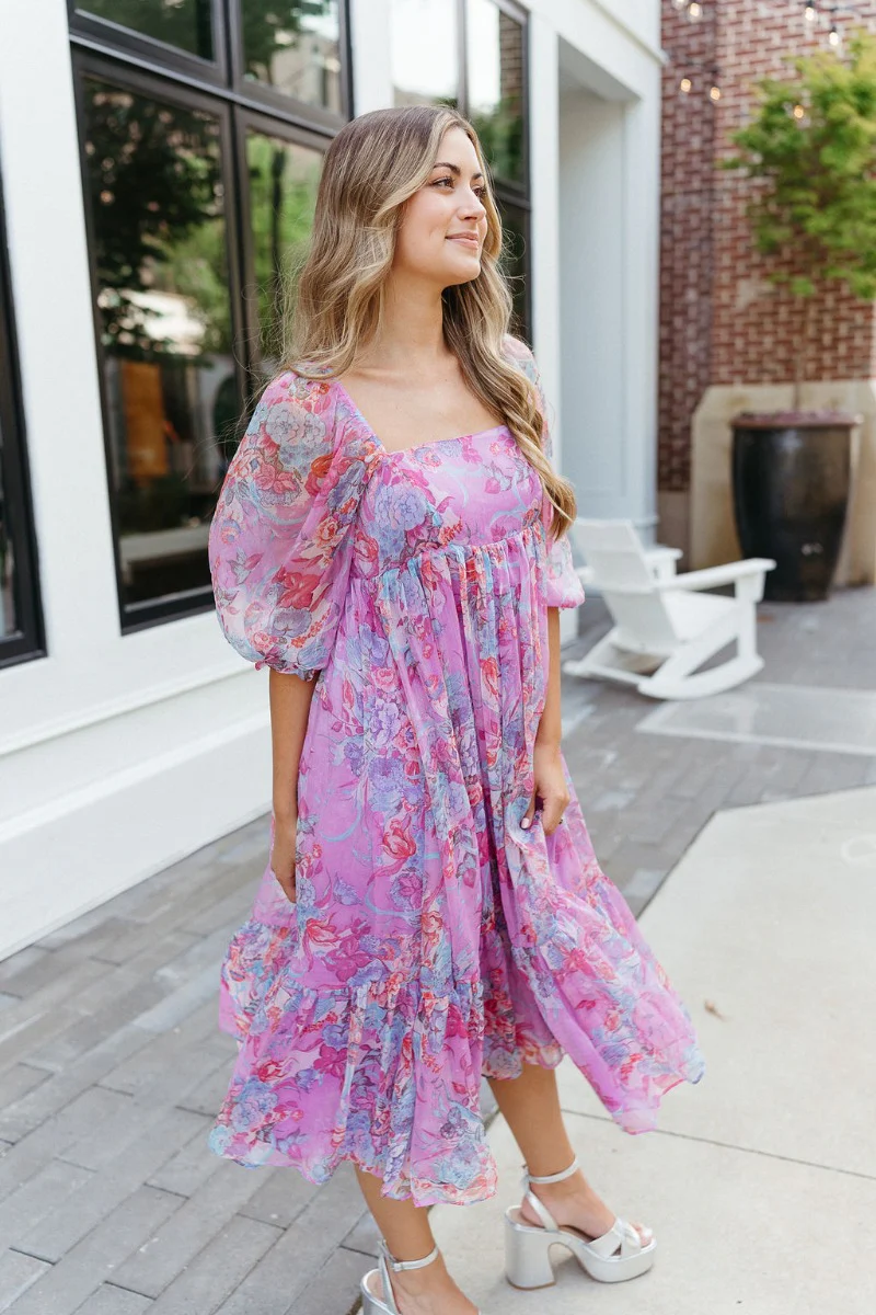 Love Struck Floral Midi Dress - Image 2