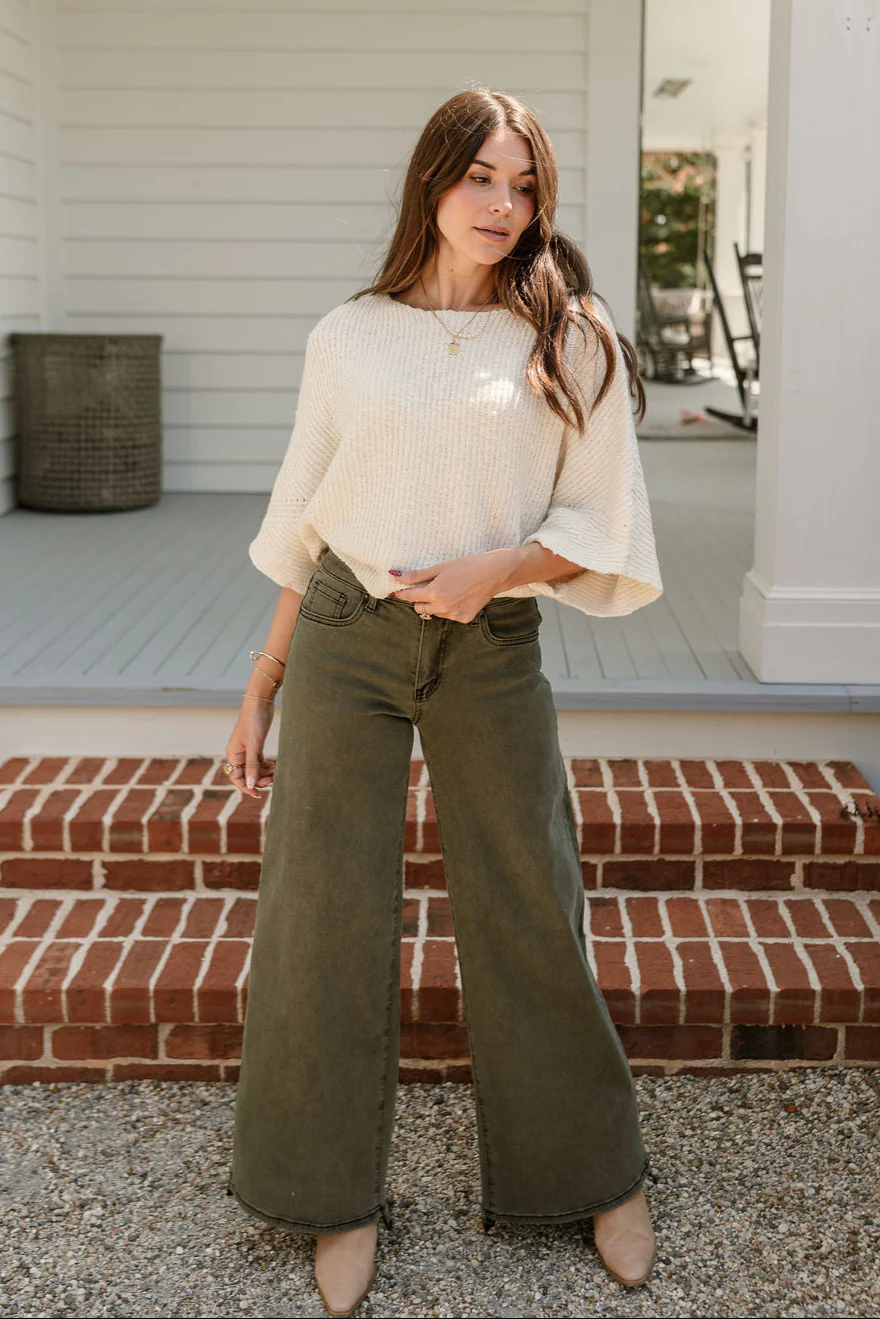 Luca Cream Short Sleeve Sweater - Image 3