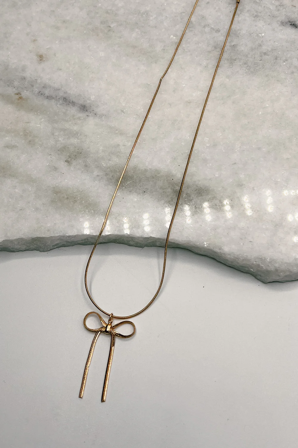 Lucia Gold Bow Adjustable Necklace