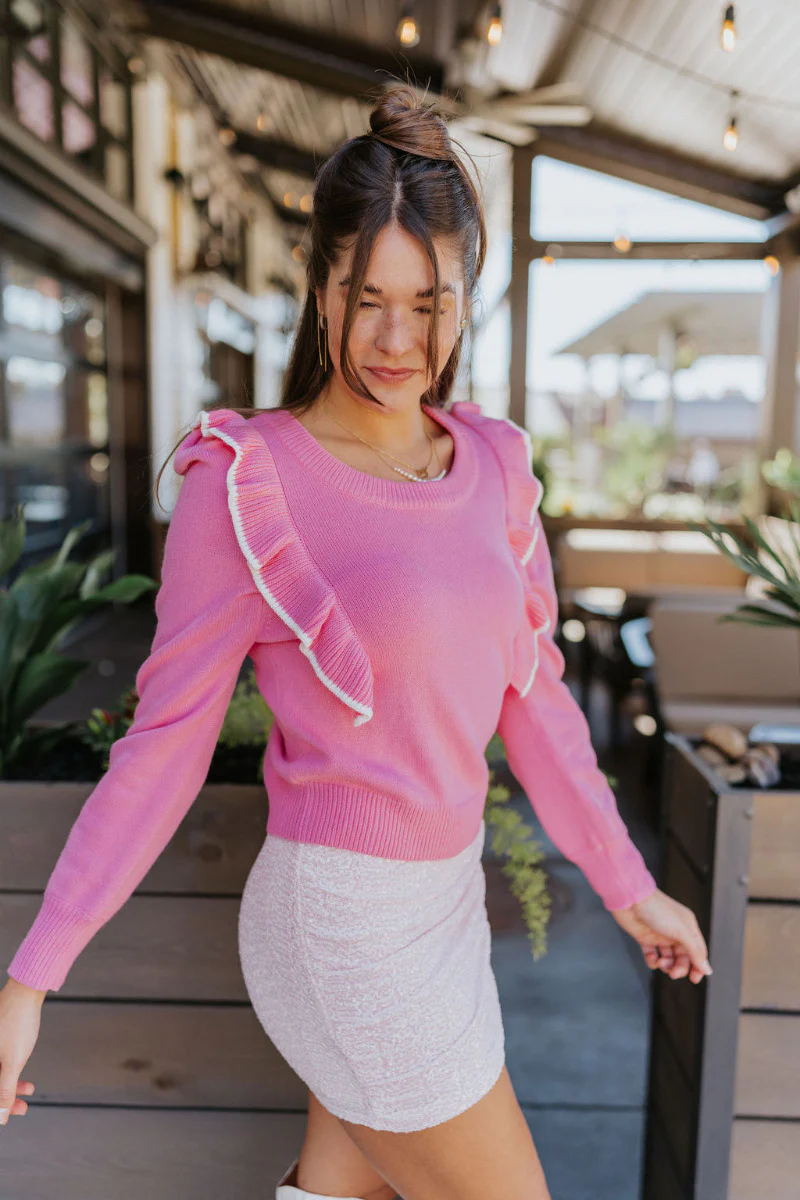 Lucky Me Sweater in Pink - Image 2