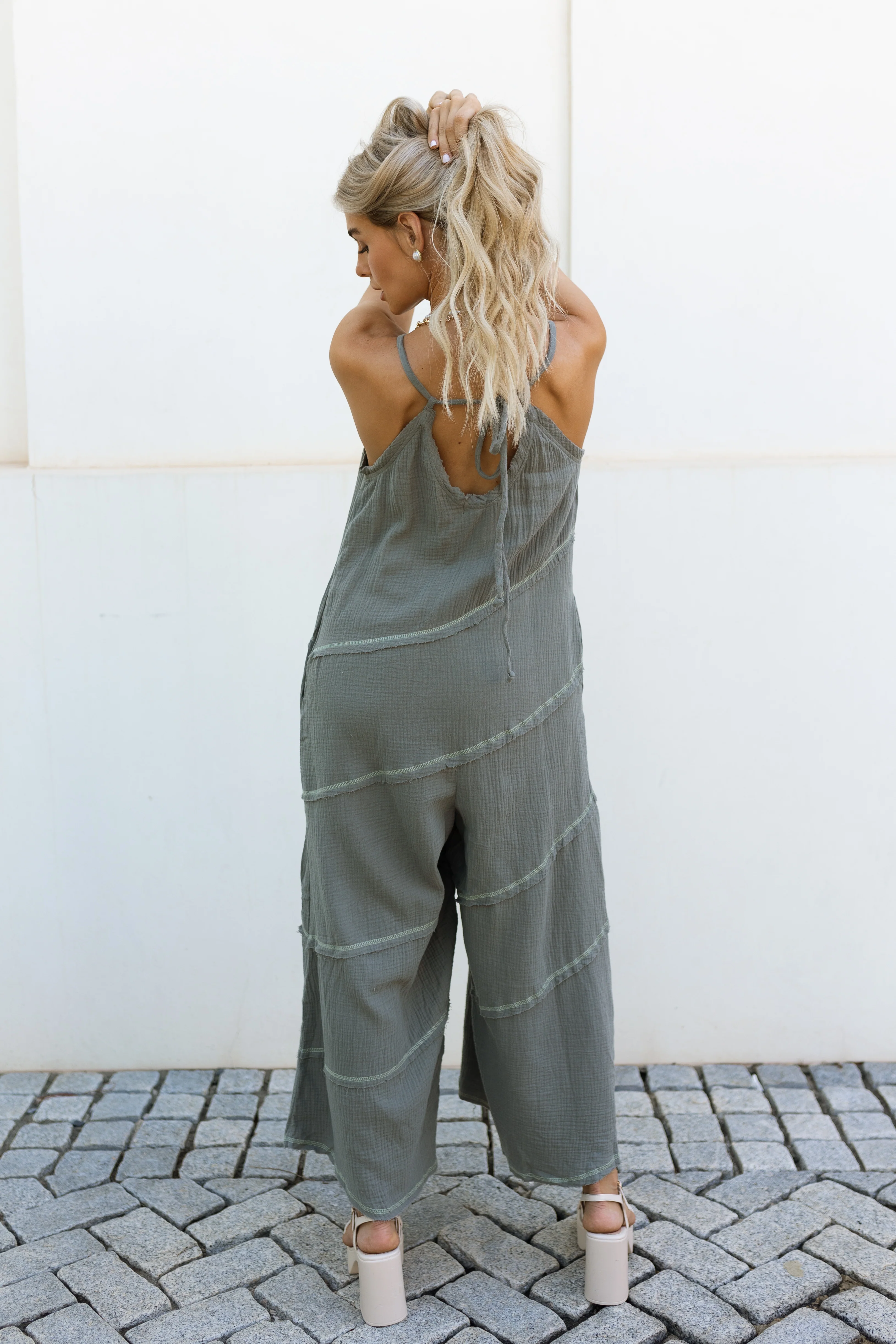 Lucy Olive Jumpsuit - Image 3