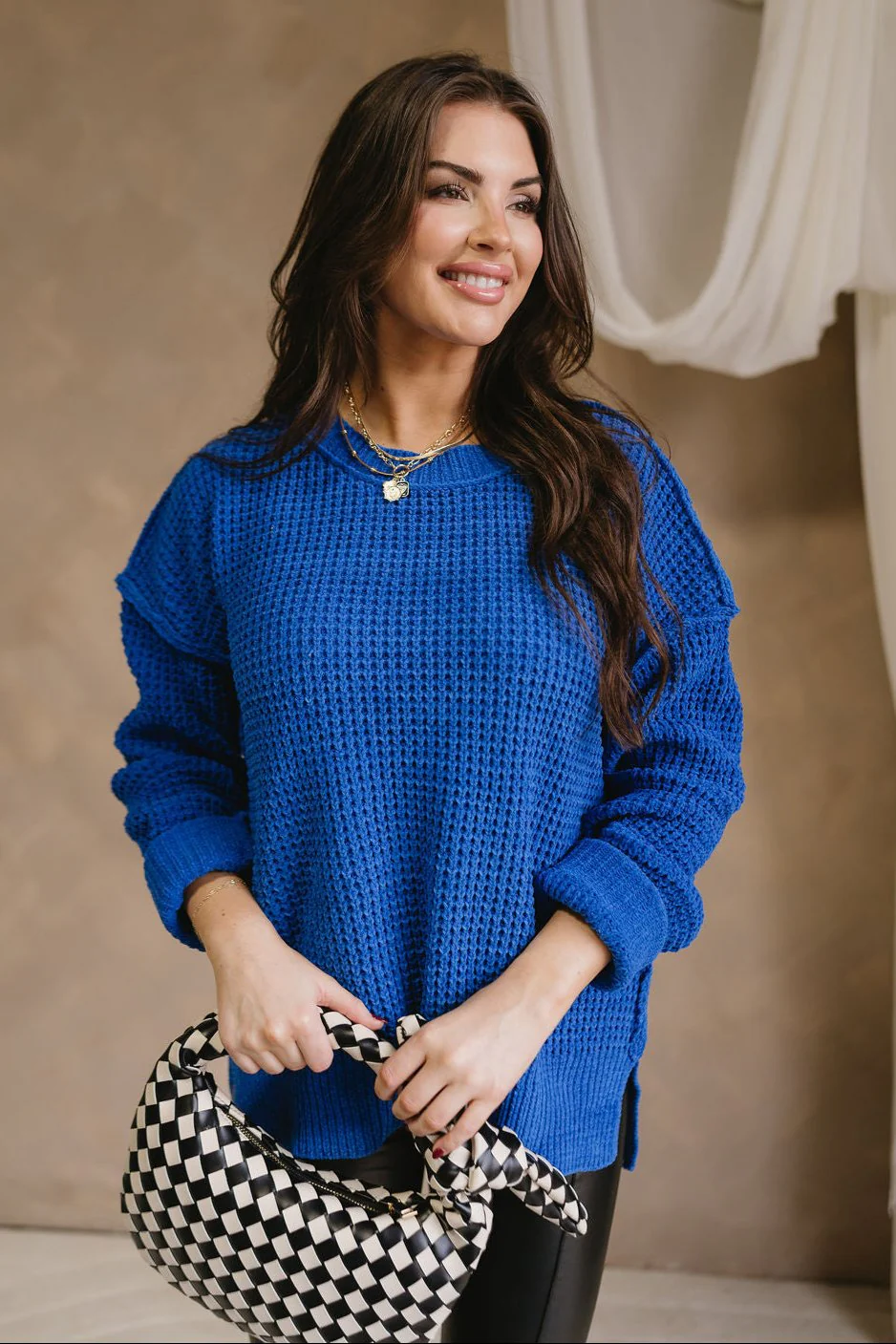 Lyla Royal Blue Long Sleeve Sweater