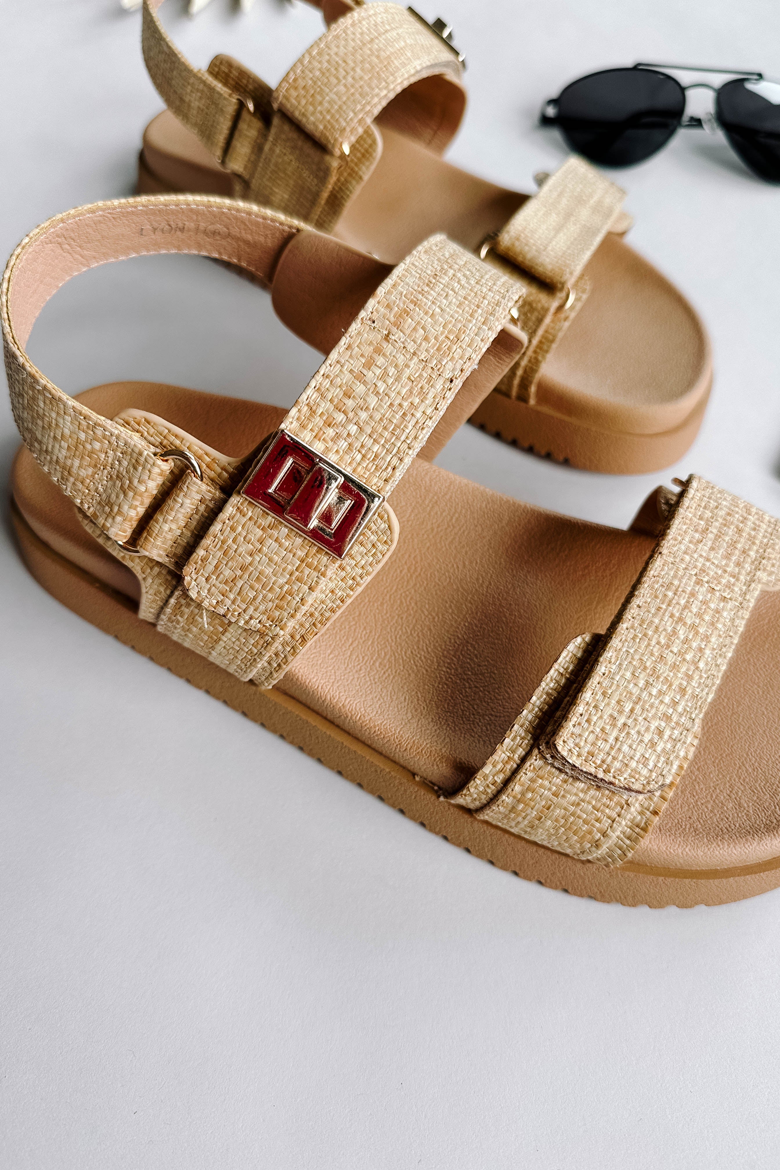 Lyon Sandal in Beige Raffia - Image 2