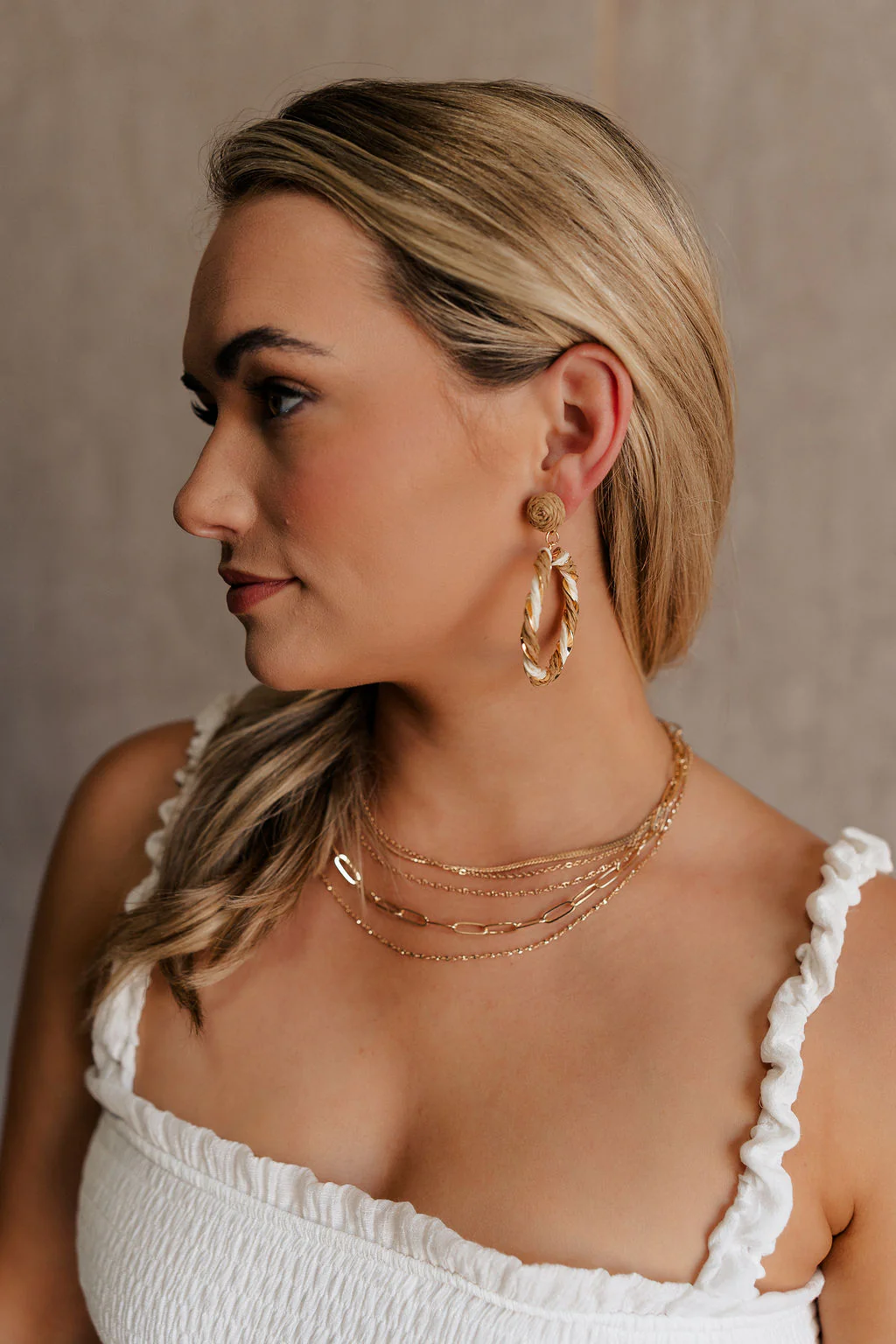 Madeline Gold Chain Layered Necklace - Image 2