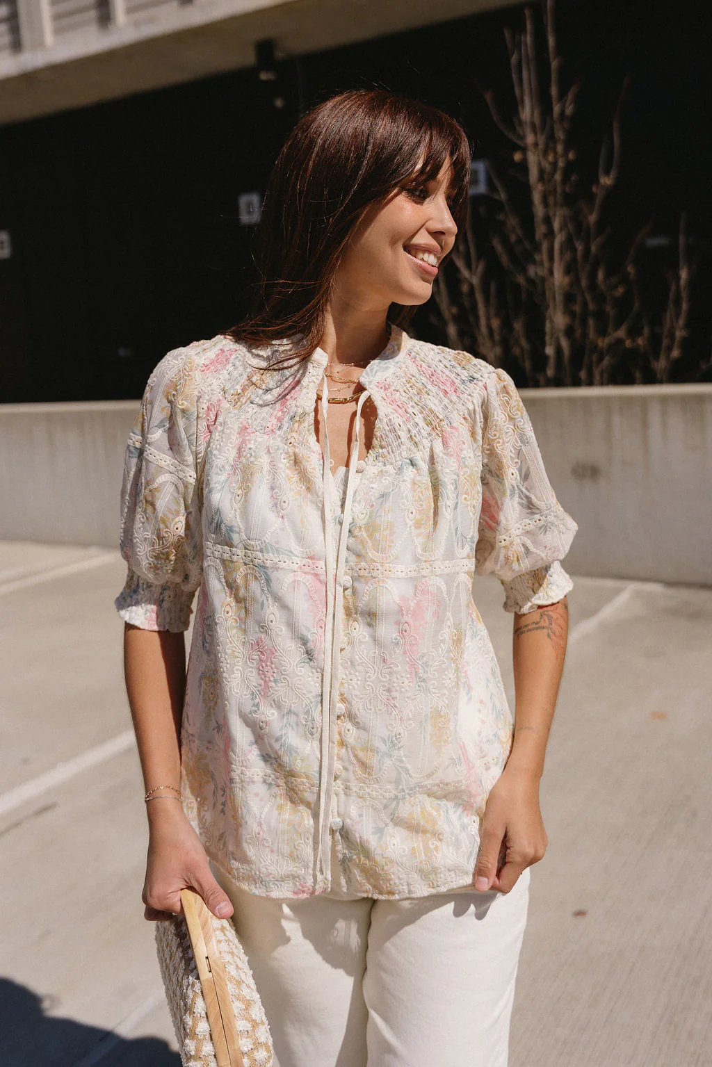 Madilyn Yellow Multi Floral Paisley Top - Image 2