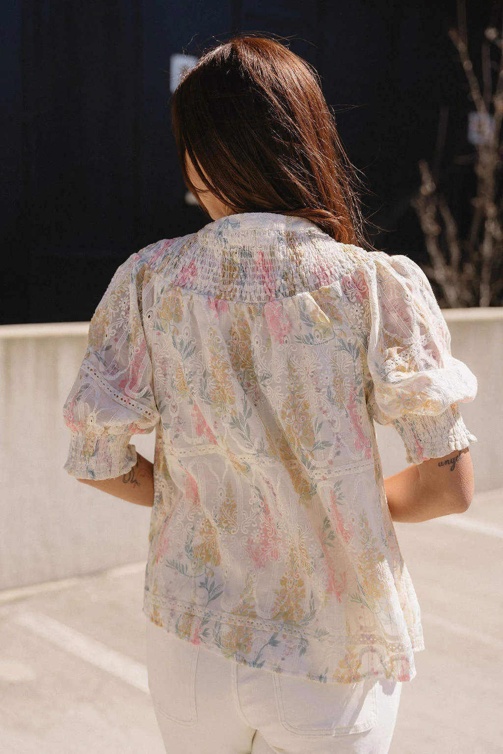 Madilyn Yellow Multi Floral Paisley Top - Image 4