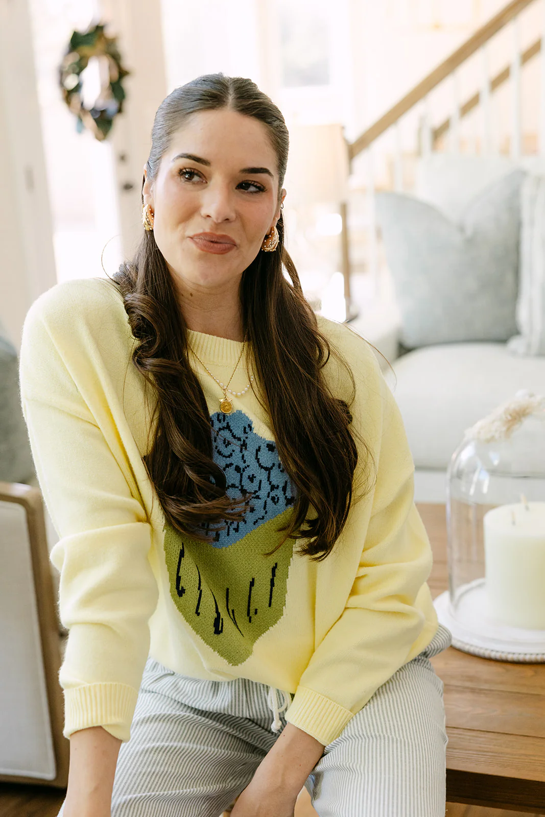 Maisy Yellow Blueberry Graphic Sweater - Image 6