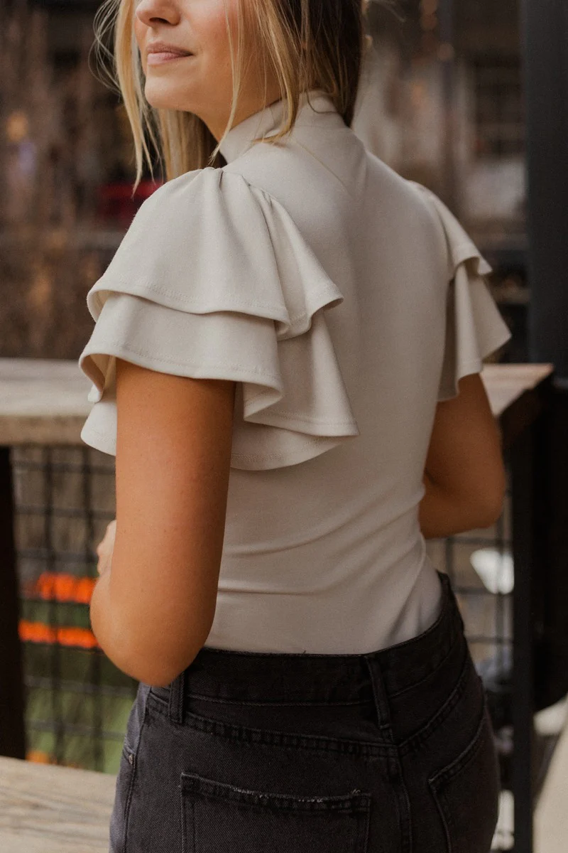 Make A Statement Bodysuit in Off White - Image 5