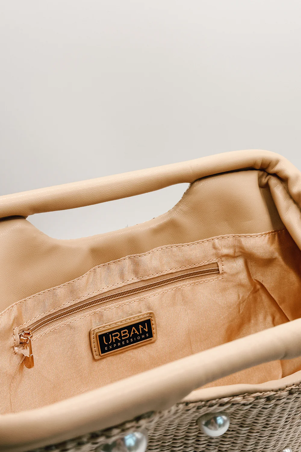 Mallory Pearl & Natural Rattan Clutch - Image 6