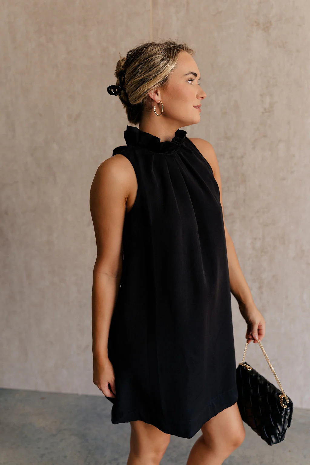 Mara Sleeveless Mock Neck Tie Back Dress - Image 10