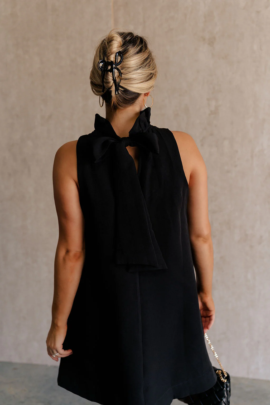 Mara Sleeveless Mock Neck Tie Back Dress - Image 13