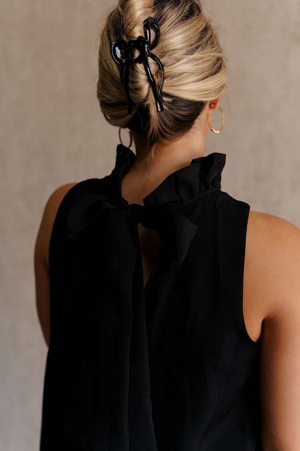 Mara Sleeveless Mock Neck Tie Back Dress - Image 14