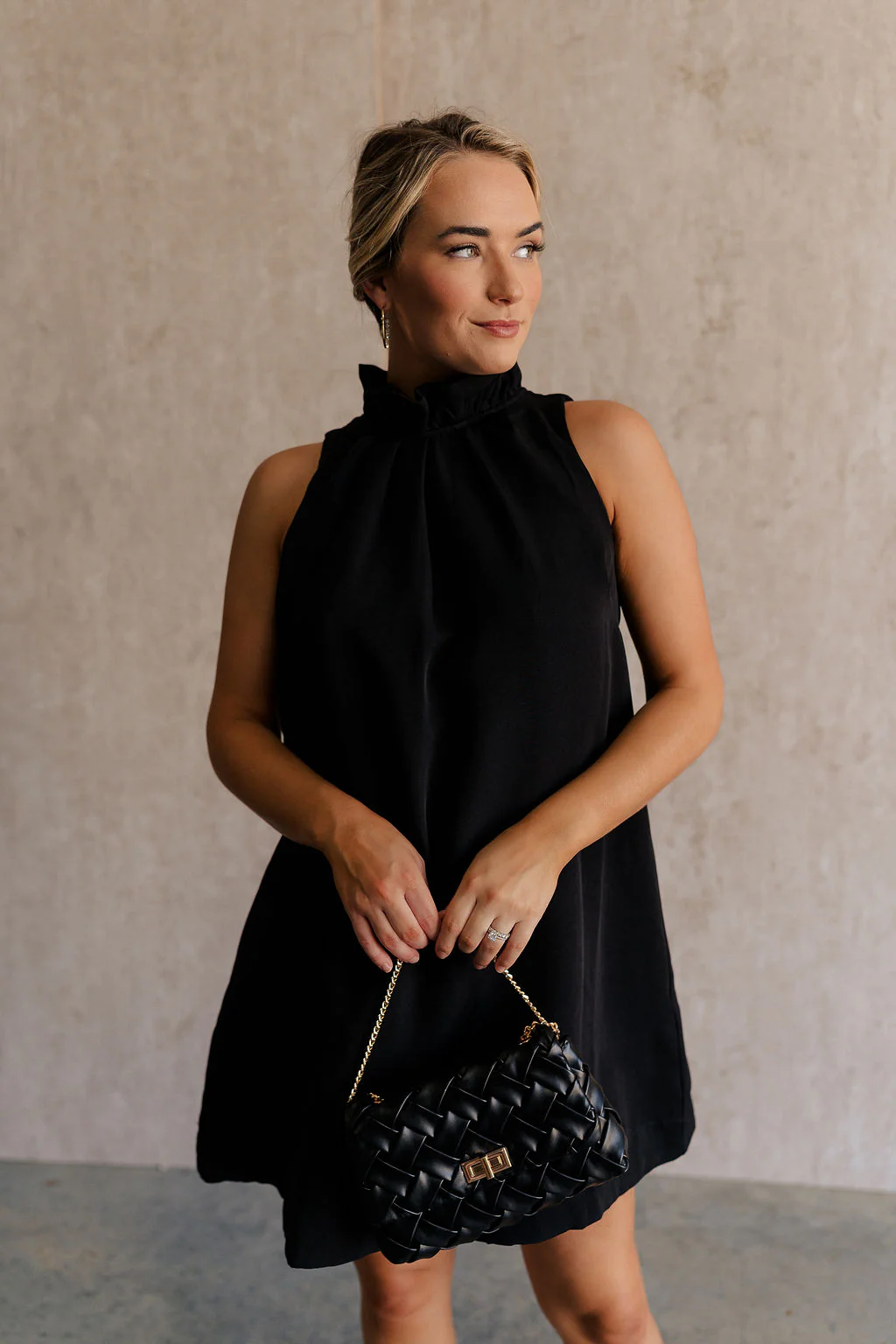 Mara Sleeveless Mock Neck Tie Back Dress - Image 8