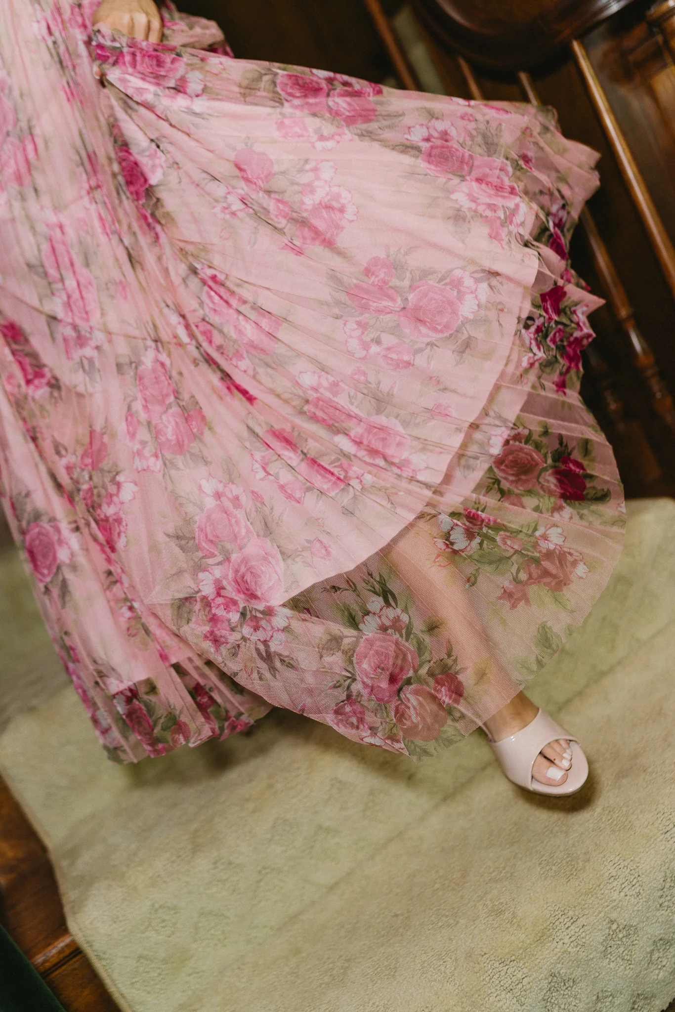 Marina Floral Tulle Maxi Dress - Image 5