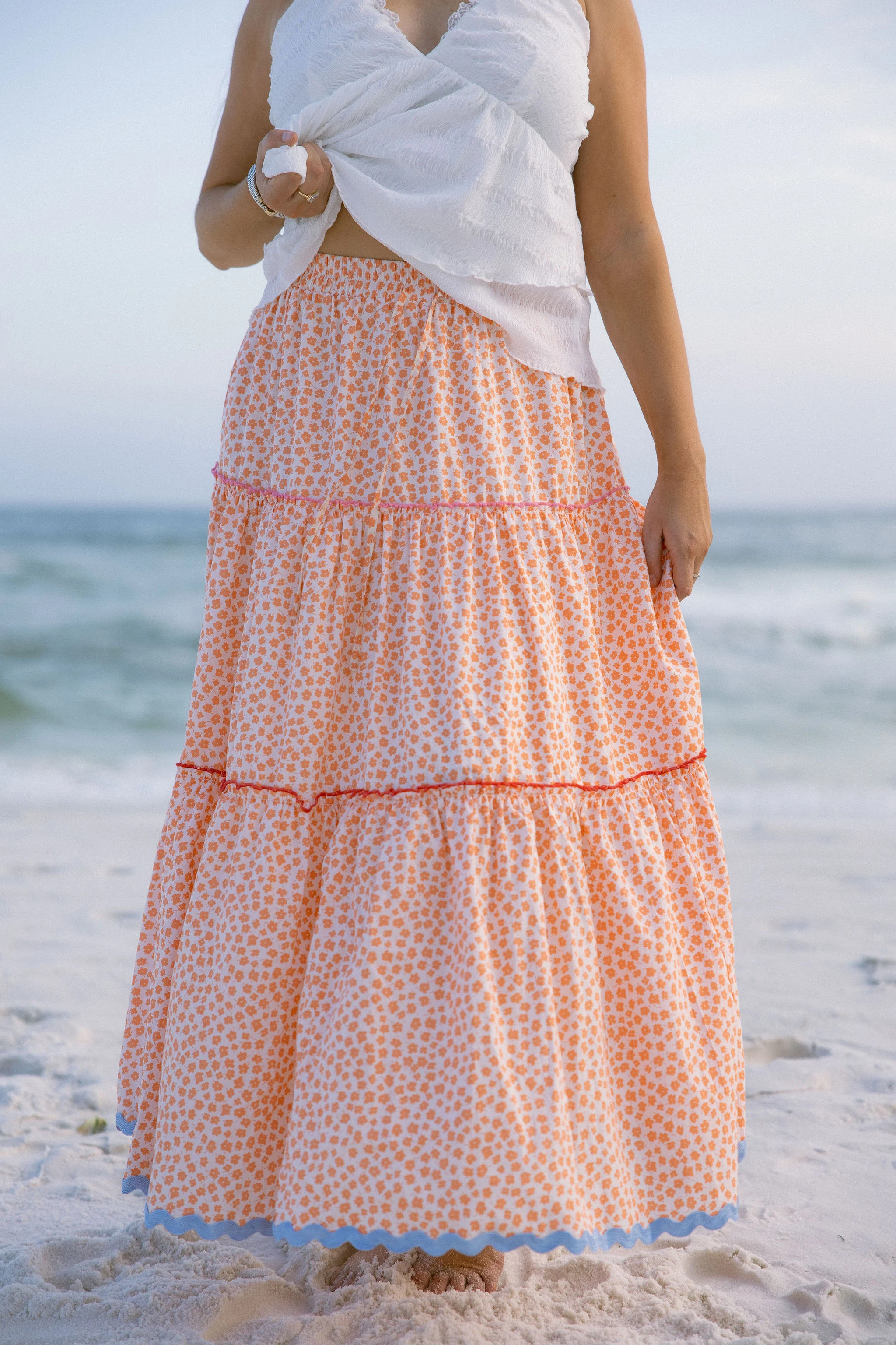 Marisol Tiered Floral Maxi Skirt