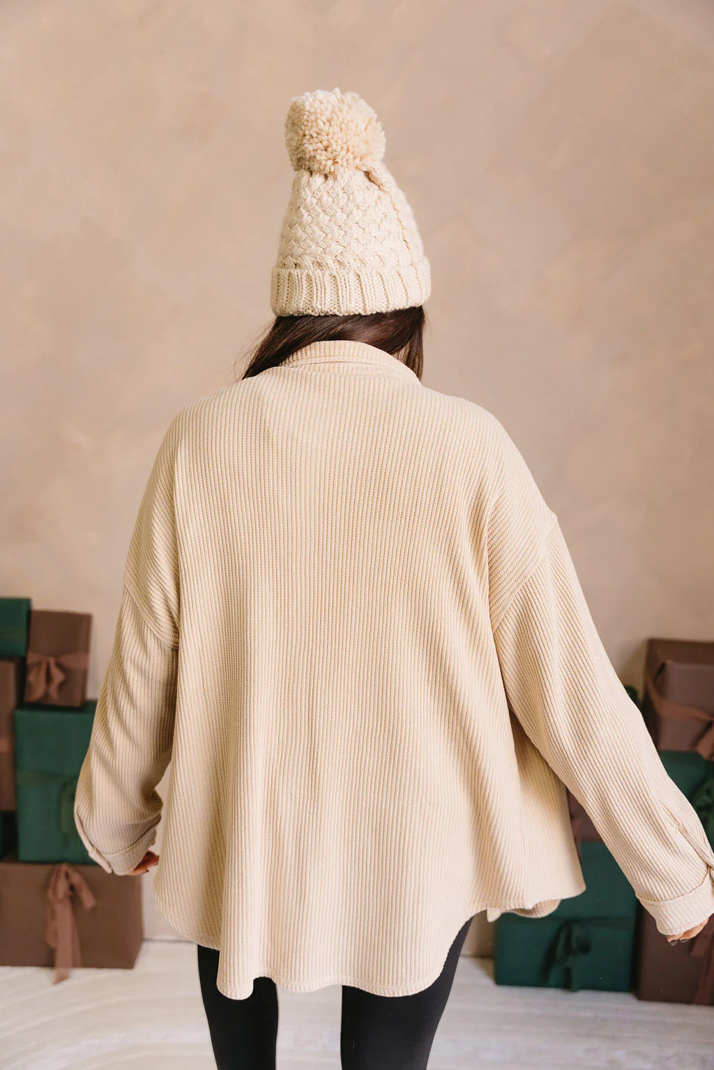 Mckenzie Taupe Thermal Button-Up Top - Image 6