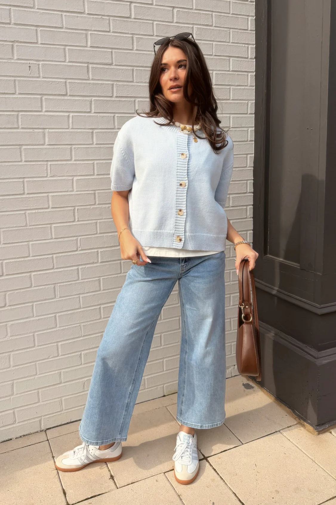 Melany Light Blue Button-Up Cardigan - Image 2