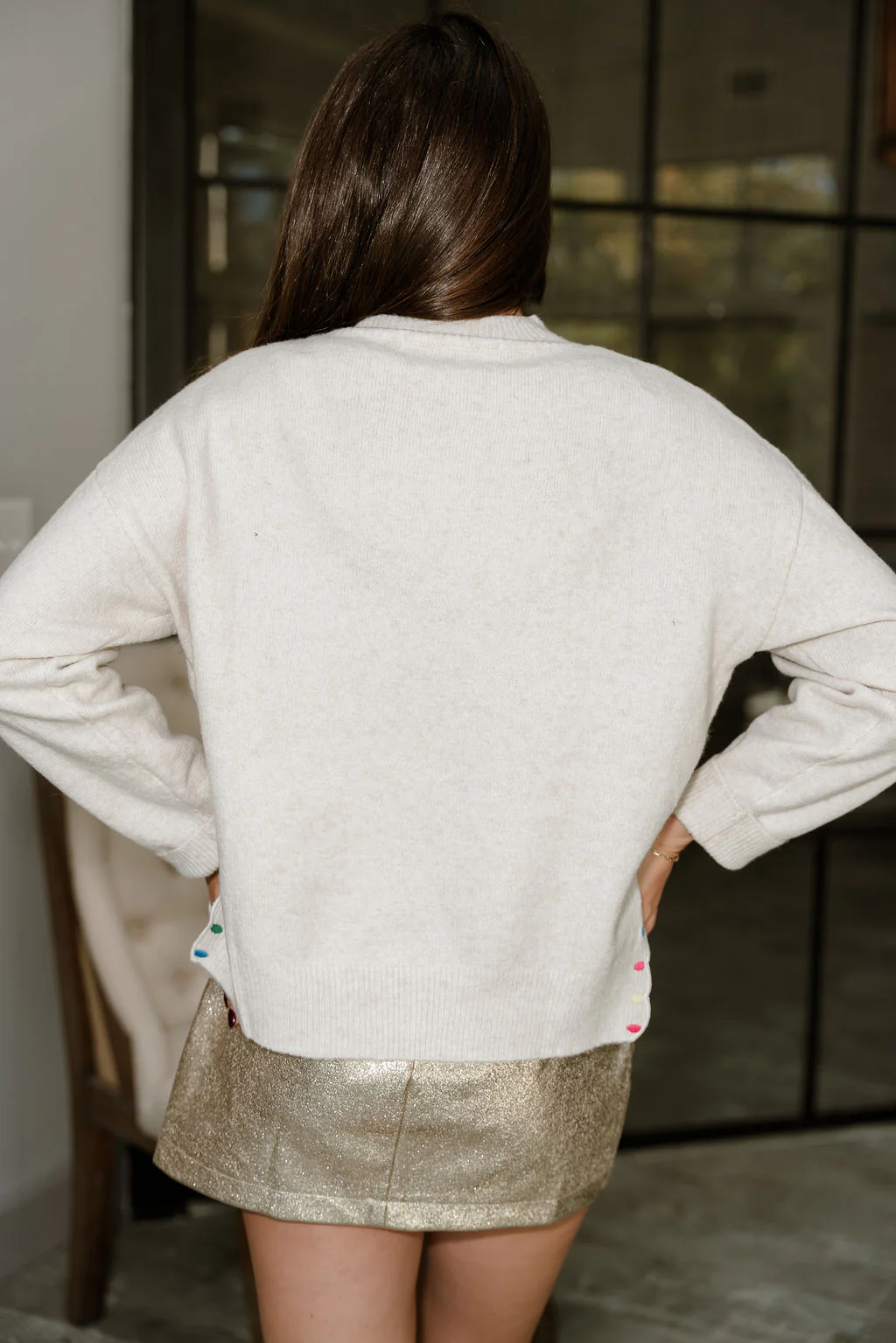 Melody Cream Peace & Joy Knit Sweater - Image 11