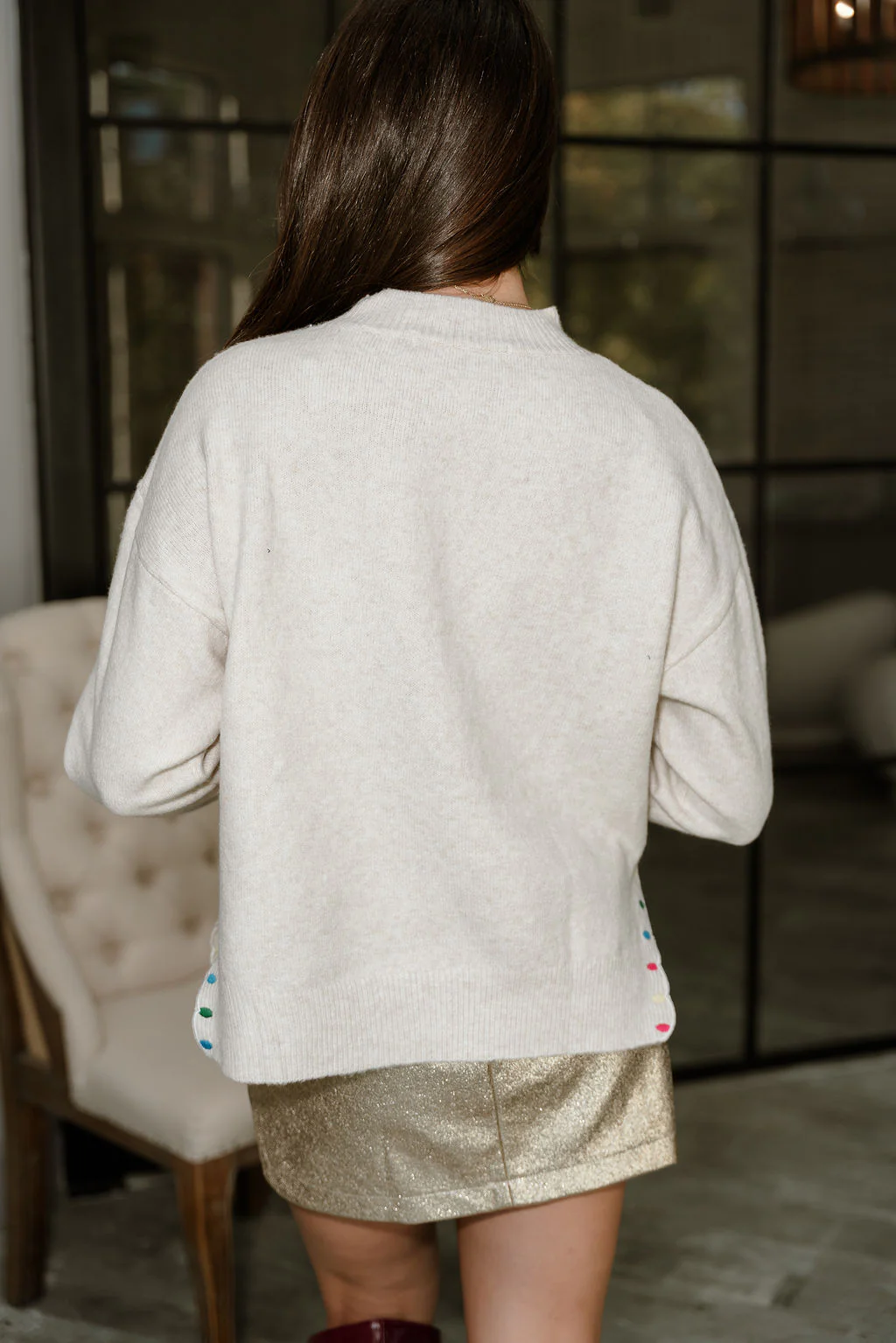 Melody Cream Peace & Joy Knit Sweater - Image 4
