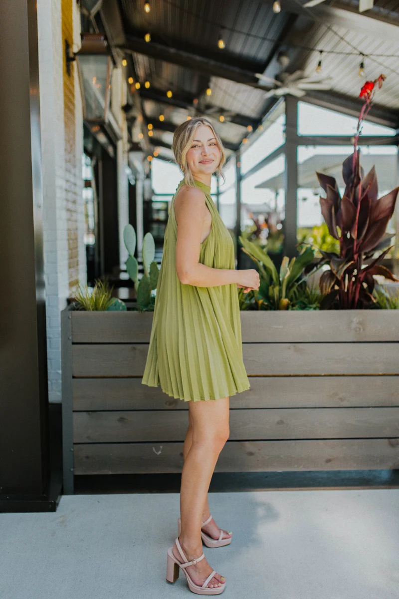 Melrose Pleated Dress - Image 4
