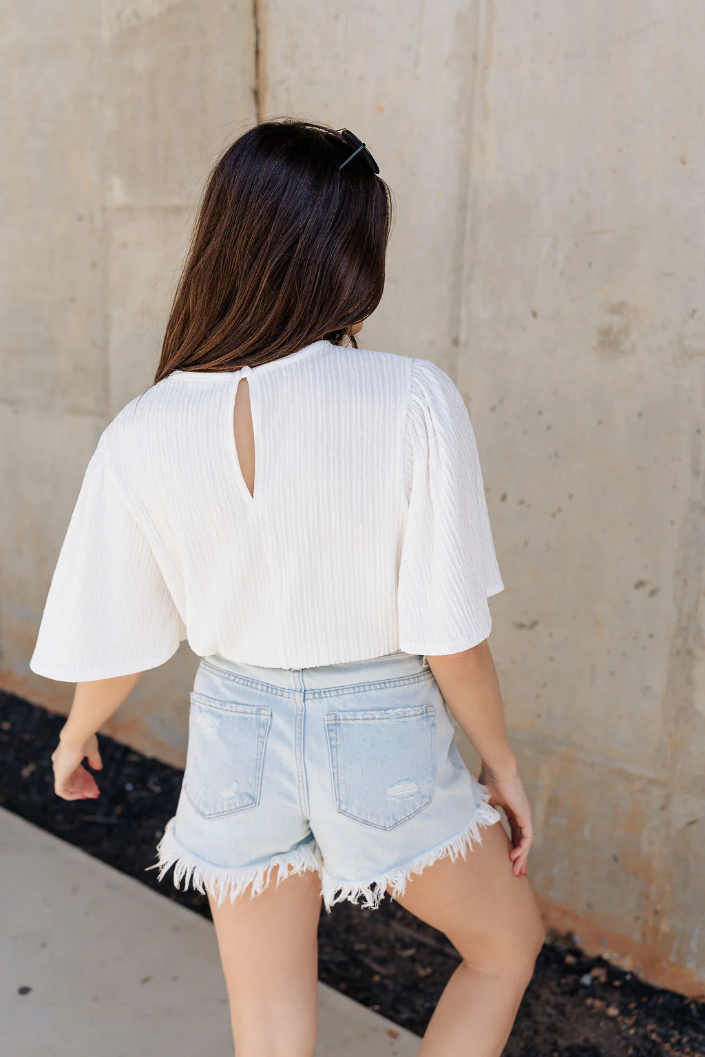 Merritt Ivory Short Sleeve Top - Image 3