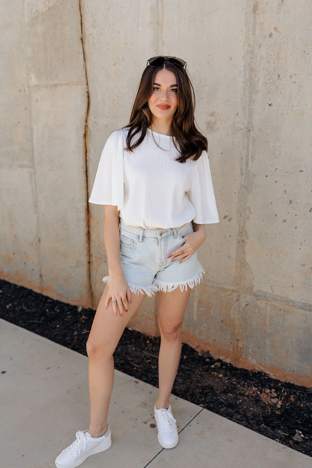 Merritt Ivory Short Sleeve Top - Image 4