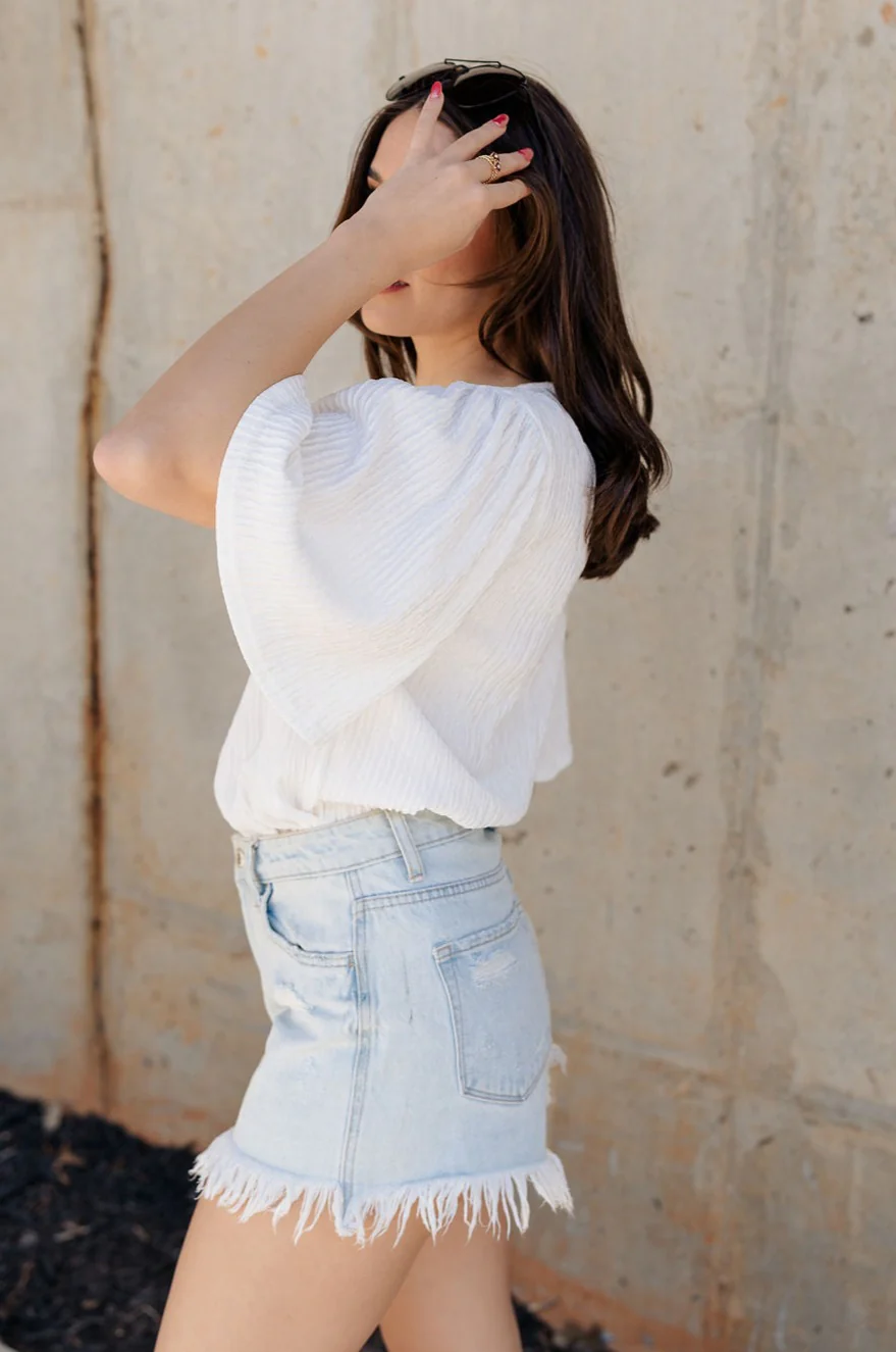 Merritt Ivory Short Sleeve Top - Image 5