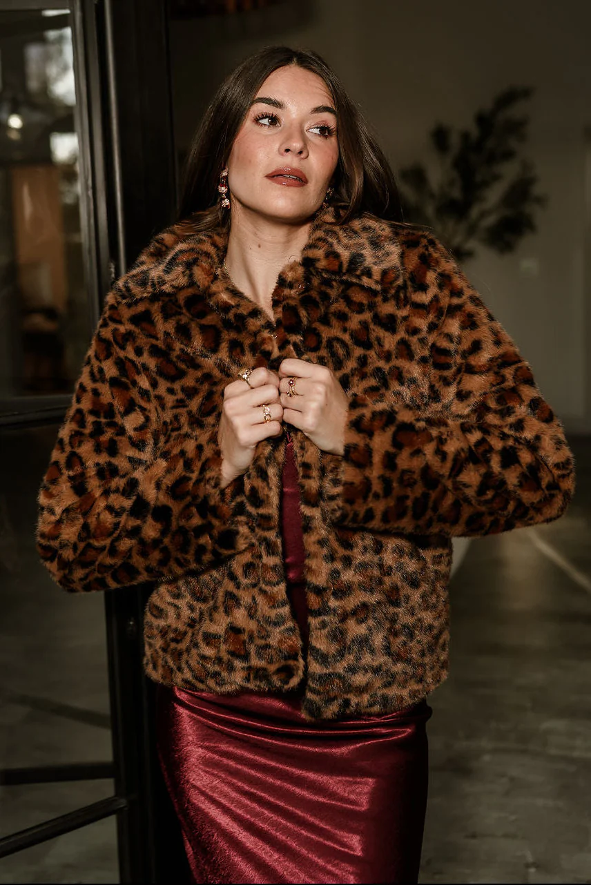 Mia Cheetah Faux Fur Jacket