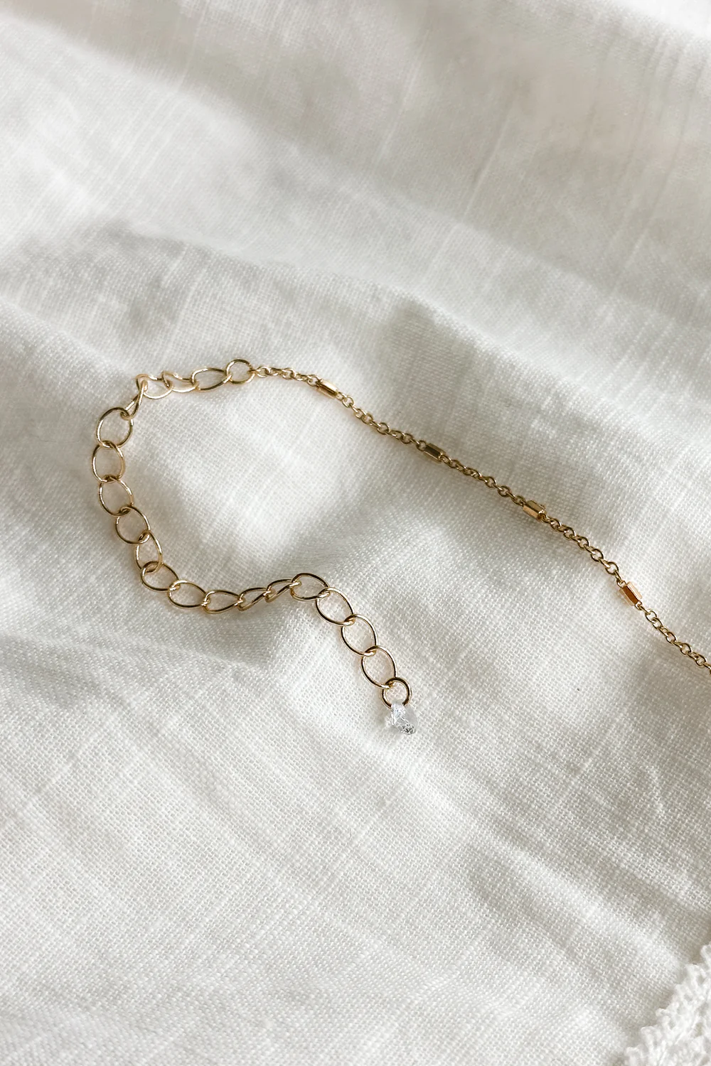 Mia Gold & Pearl Bow Necklace - Image 3