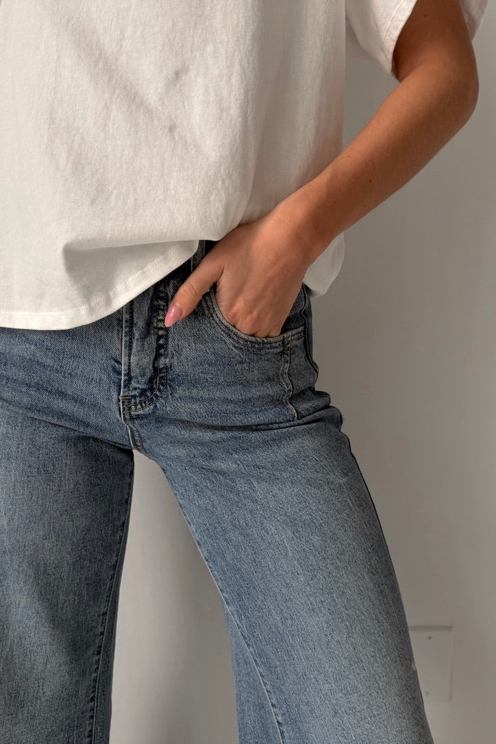 Mica: Jolie Medium Wash Wide Leg Jeans - Image 2