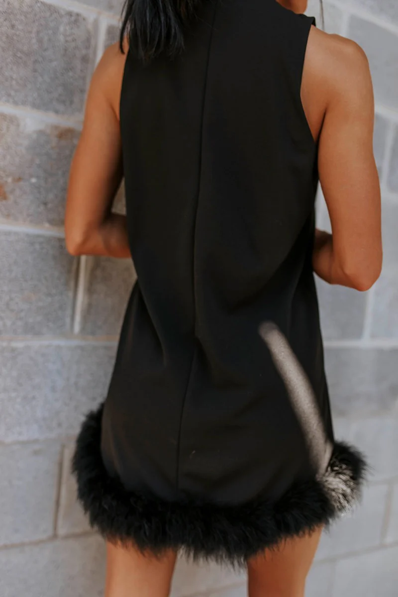 Midnight Magic Feather Dress - Image 7