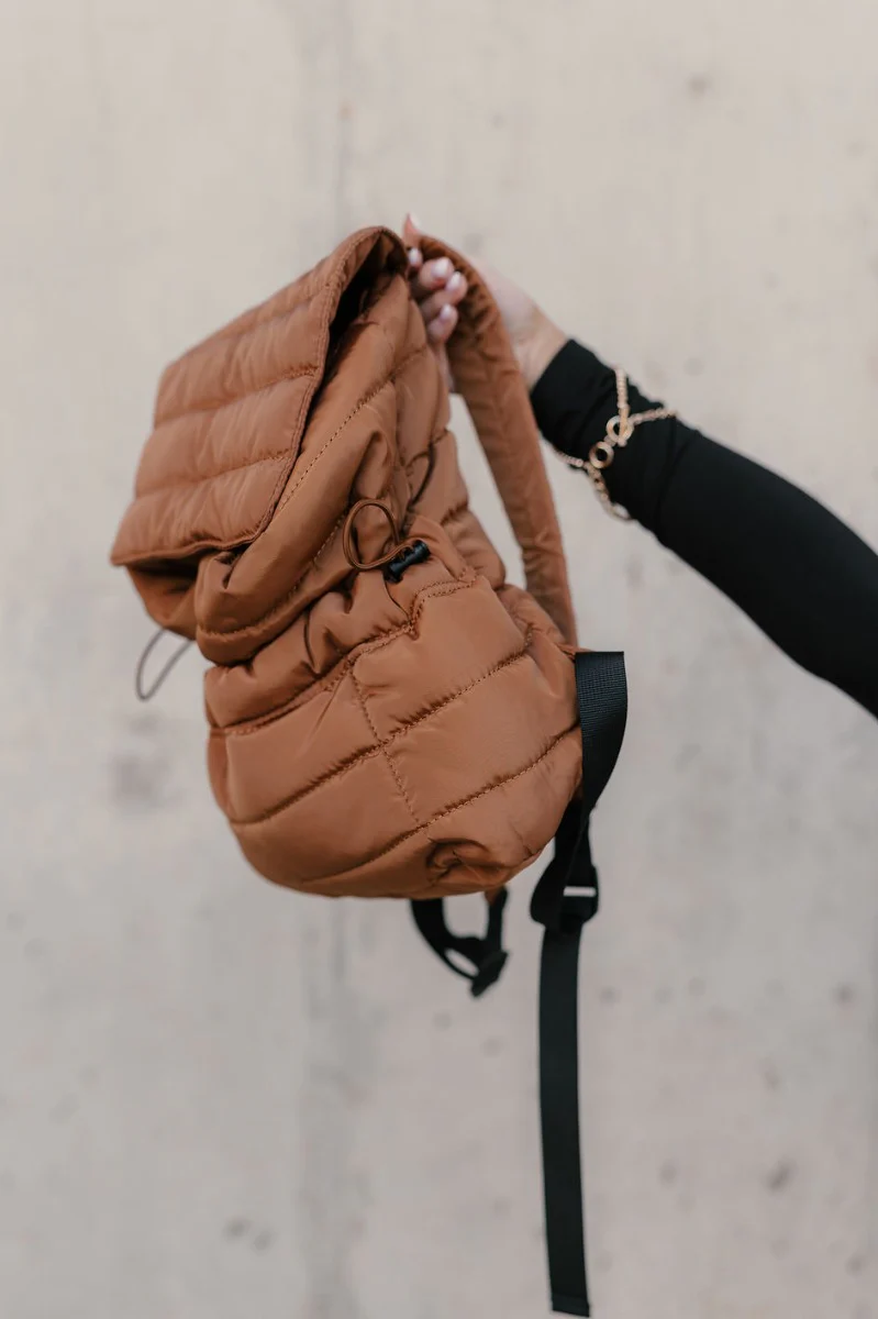 Mila Brown Adjustable Strap Backpack
