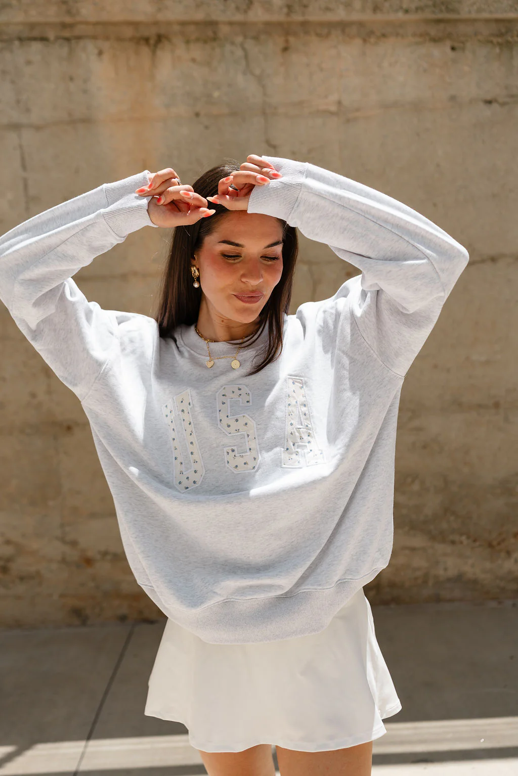 Mila USA Floral Heather Grey Sweatshirt - Image 4