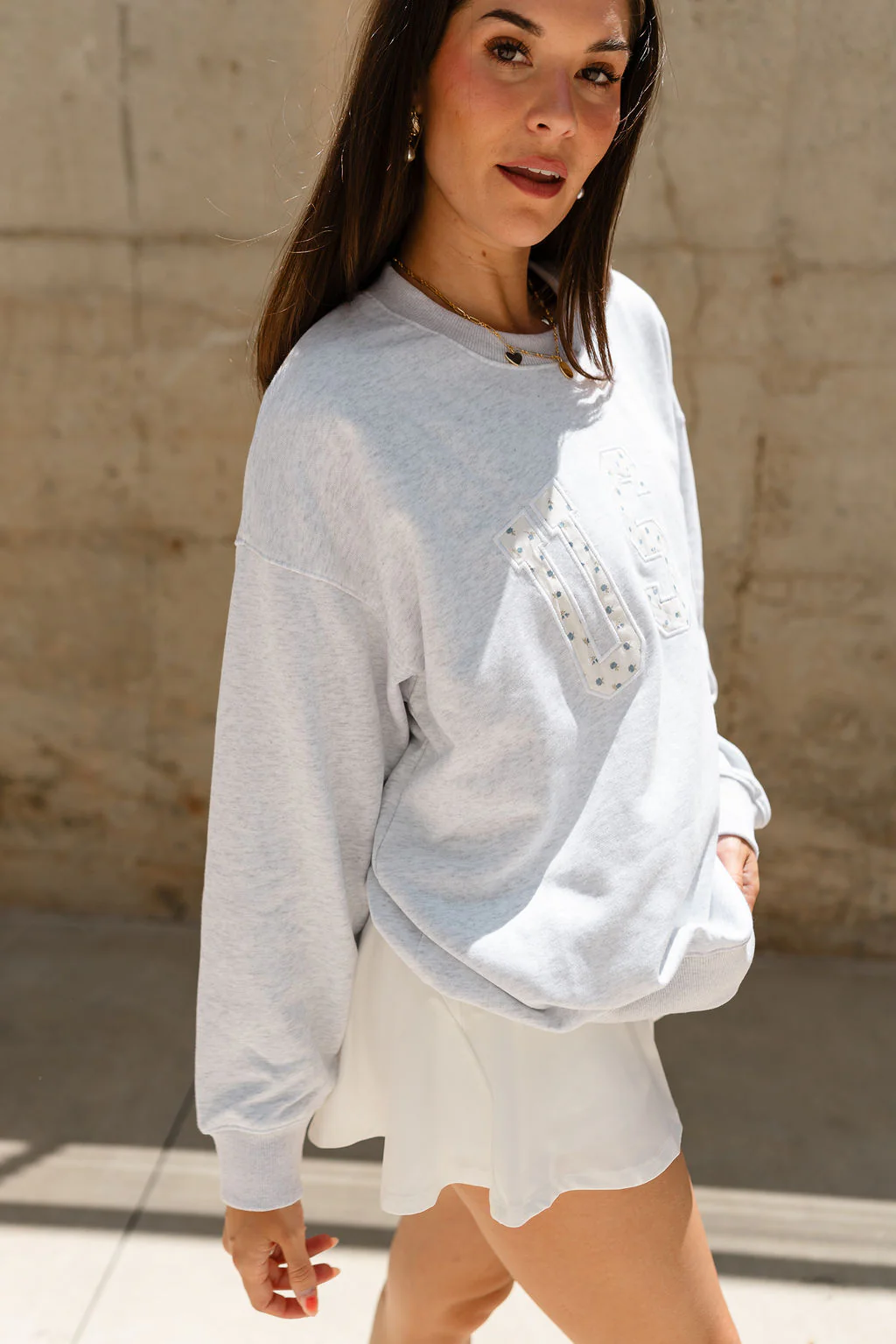 Mila USA Floral Heather Grey Sweatshirt - Image 6