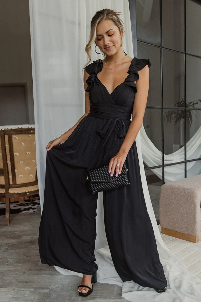 Moment In Time Jumpsuit in Black