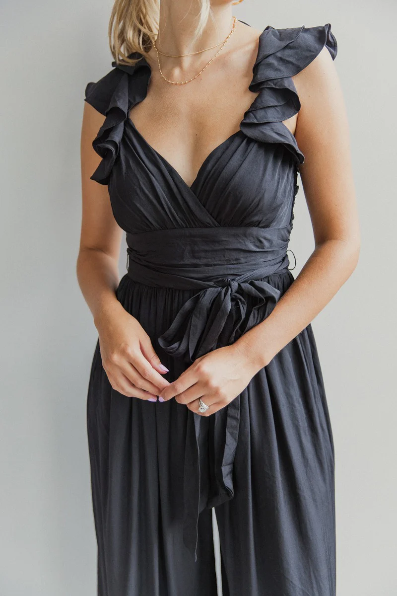 Moment In Time Jumpsuit in Black - Image 4