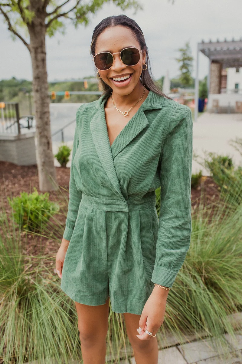 More Than Enough Romper In Green