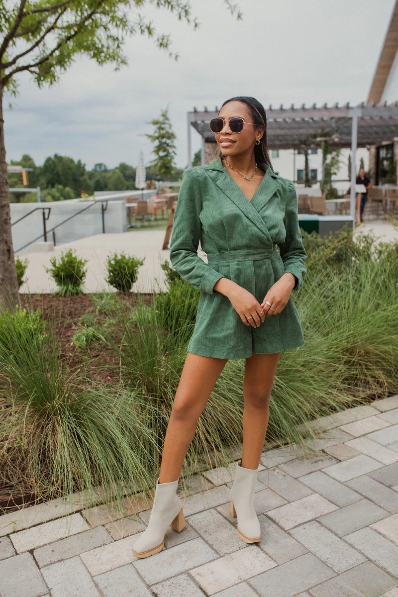 More Than Enough Romper In Green - Image 5