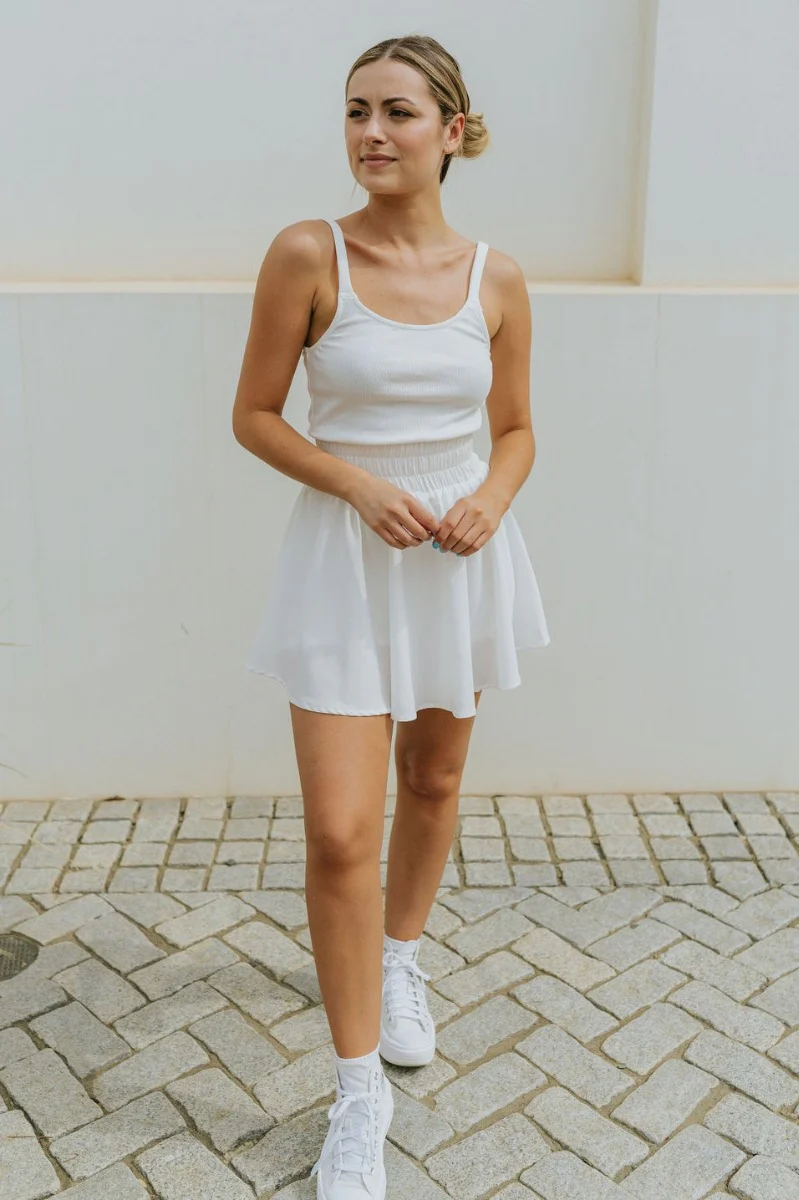 Movement Mini Dress in White